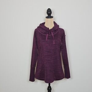 Avalanche Outdoor Supply Company Purple Heathered Cowl Long Sleeve Top Size L